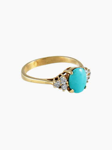 Bague 48 Bague Turquoise 3 Diamants 58 Facettes