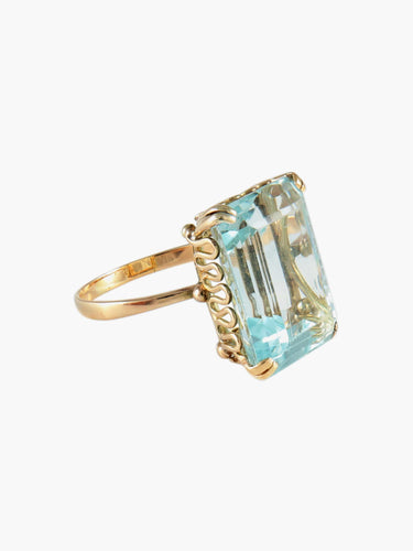 Bague 53 Bague Aigue-marine 58 Facettes