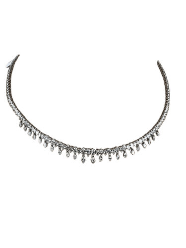 Collier Collier Or blanc Diamants 58 Facettes 376