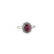 Bague 54 Bague style Marguerite Rubis Diamants 58 Facettes