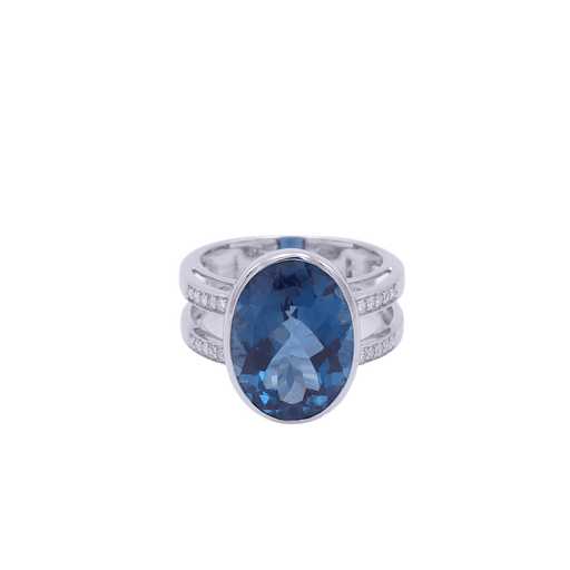 Bague 53 Bague Topaze blue London Diamants 58 Facettes 323579