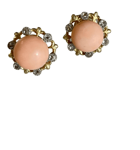 Boucles d'oreilles Boucles d'Oreilles Corail et Diamants 58 Facettes 1046970