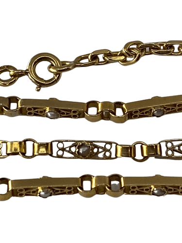 Collier Collier en or, perles fines 58 Facettes