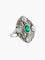 Bague Bague Platine Emeraude et Diamants 58 Facettes