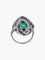 Bague Bague Platine Emeraude et Diamants 58 Facettes