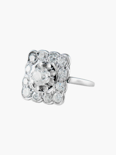Bague Bague Carrée Diamants 58 Facettes