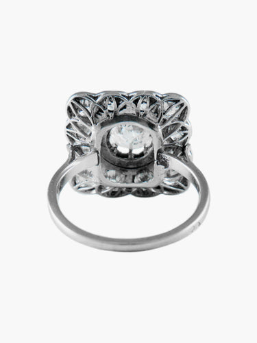 Bague Bague Carrée Diamants 58 Facettes