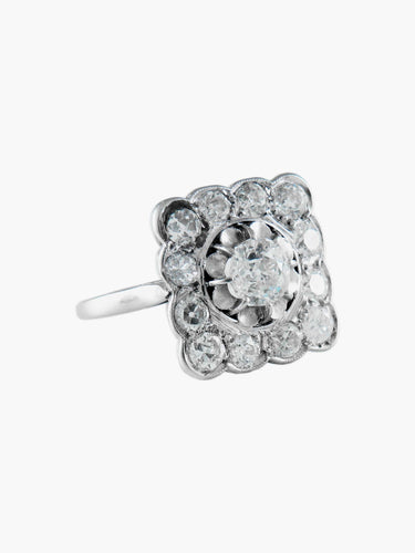 Bague Bague Carrée Diamants 58 Facettes