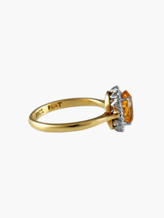 Bague Bague Citrine Diamants 58 Facettes