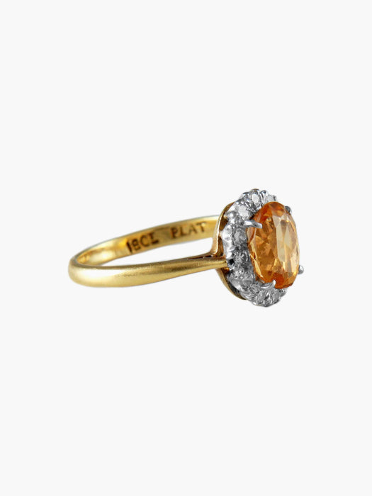 Bague Bague Citrine Diamants 58 Facettes