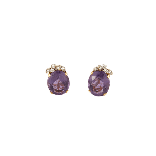 Boucles d'oreilles Clips d'oreilles Améthystes 58 Facettes