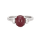 Bague 53 BAGUE RUBIS ENTOURAGE DIAMANTS 58 Facettes