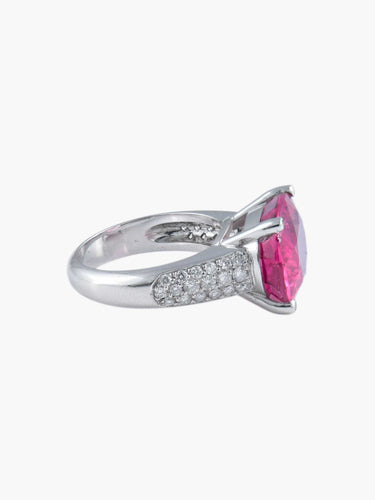 Bague 52 Bague Rubellite et Diamants 58 Facettes