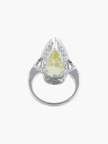 Bague 52 Bague Citrine Amande 58 Facettes