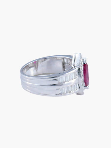 Bague 52 Bague Marquise Rubis Diamants 58 Facettes