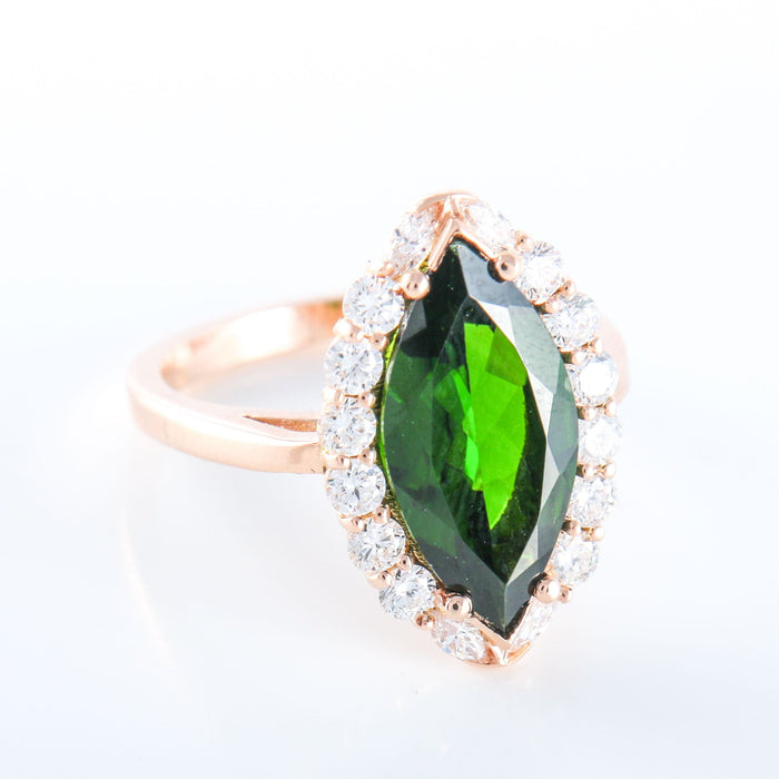 Bague 50 Bague Marquise Grenat Tsavorite Diamants 58 Facettes 1