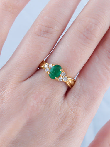 Bague 52 Bague Emeraude Diamants 58 Facettes