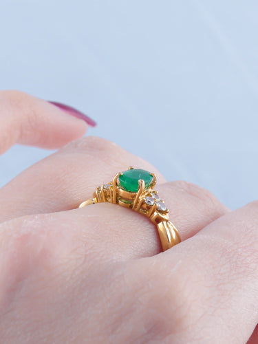 Bague 52 Bague Emeraude Diamants 58 Facettes