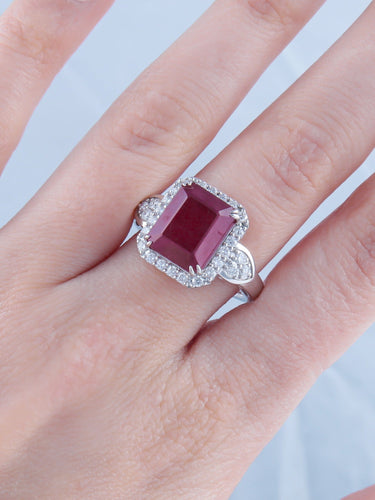 Bague 52 Bague Rubis Diamants 58 Facettes