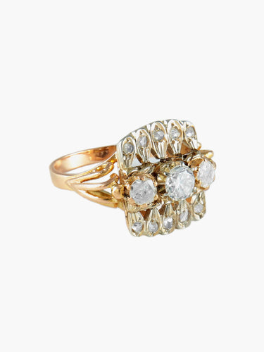 Bague 55 BAGUE ANCIENNE OR & DIAMANTS 58 Facettes BO/150023