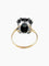 Bague 60 BAGUE ANCIENNE OR/ARGENT & HEMATITE 58 Facettes BO/120045