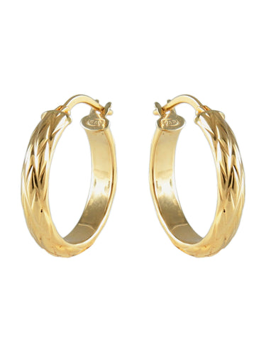 Boucles d'oreilles CREOLES OR JAUNE 58 Facettes BO/210034