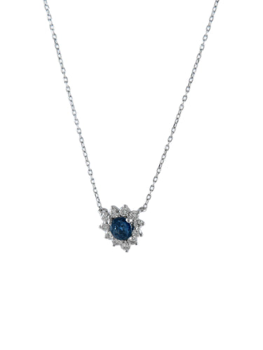 Collier COLLIER "MARGUERITE" DIAMANTS & SAPHIRS 58 Facettes BO/150027