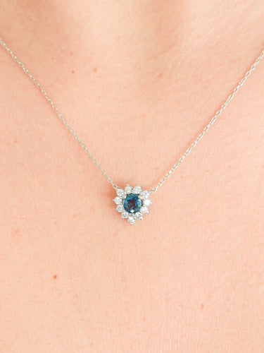 Collier COLLIER "MARGUERITE" DIAMANTS & SAPHIRS 58 Facettes BO/150027