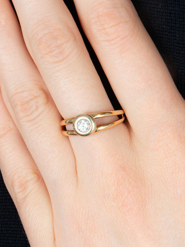 Bague 54 BAGUE SOLITAIRE OR & DIAMANTS 58 Facettes BO/150047