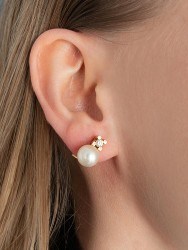 Boucles d'oreilles BOUCLES D'OREILLES PERLES OR & DIAMANTS 58 Facettes BO/210053