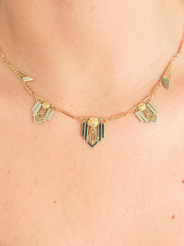 Collier COLLIER DEUX ORS ART DECO 58 Facettes BO/210058