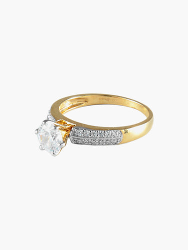 Bague BAGUES ALLIANCES SOLITAIRES OR JAUNE 58 Facettes SO266