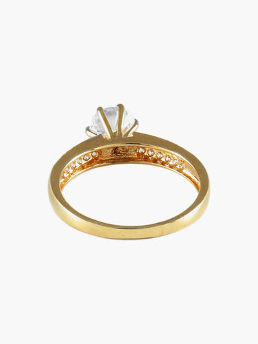 Bague BAGUES ALLIANCES SOLITAIRES OR JAUNE 58 Facettes SO266