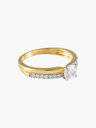 Bague 53 BAGUE SOLITAIRE FIANÇAILLES OR 58 Facettes SO259