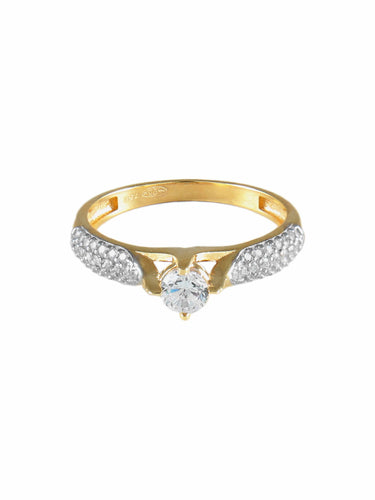 Bague 53 BAGUE FIANÇAILLES OR 58 Facettes SO294