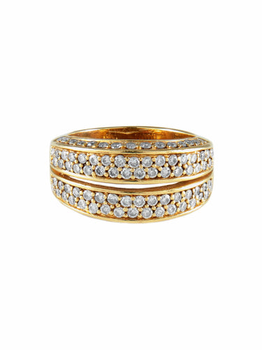 Bague 53 BAGUE OR JAUNE ET DIAMANTS 58 Facettes BO/130007