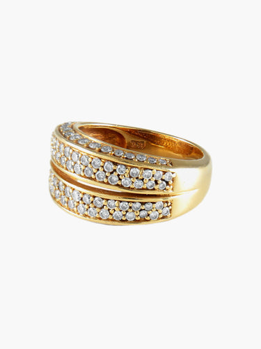 Bague 53 BAGUE OR JAUNE ET DIAMANTS 58 Facettes BO/130007