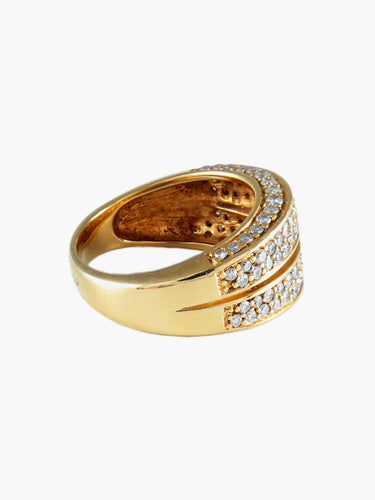 Bague 53 BAGUE OR JAUNE ET DIAMANTS 58 Facettes BO/130007