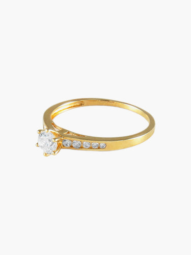 Bague 52 BAGUE SOLITAIRE OR JAUNE 58 Facettes SO240