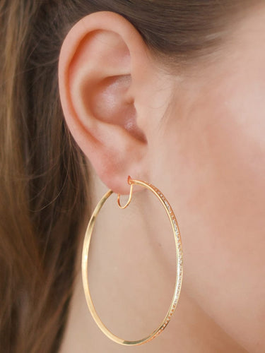 Boucles d'oreilles BOUCLES D’OREILLES « CREOLES » MODERNE 58 Facettes BO2392