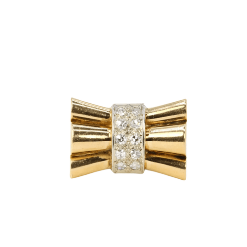 Bague Bague nœud Art Déco diamants 58 Facettes J10