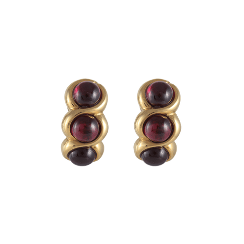 Boucles d'oreilles Boucles d'oreilles Grenats cabochon 58 Facettes 1