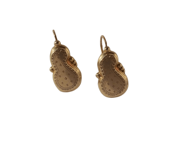 Boucles d'oreilles Grandes boucles d’oreilles dormeuses violon XIXe 58 Facettes