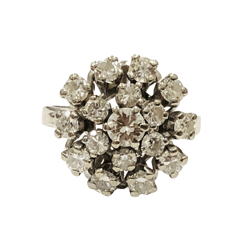 Bague BAGUE ROSACE OR BLANC ET DIAMANTS 58 Facettes