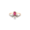 Bague 55.5 Bague Duchesse Diamants Rubis de synthèse 58 Facettes