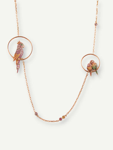 Collier Sautoir BOUCHERON motifs oiseaux 58 Facettes