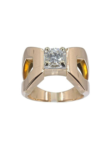 Bague 54 SOLITAIRE MODERNE DIAMANT 0.84 CARAT 58 Facettes 039071