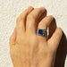 Bague 53 Bague Arabesque Saphir bleu exceptionnel 58 Facettes 1