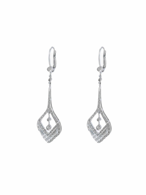 Boucles d'oreilles Boucles d'oreilles Losange Art Déco Diamants 58 Facettes R 1584