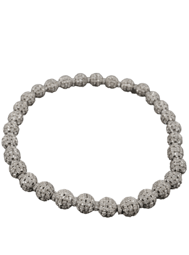 Collier Collier "Disco Ball" Or blanc - Diamants 58 Facettes